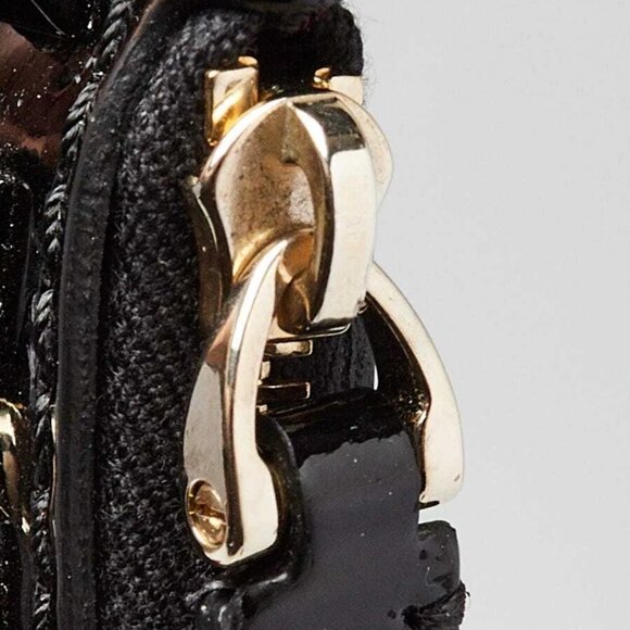 Valentino Black Patent Leather Rockstud Triple Zip Crossbody Bag - Picture 5 of 11